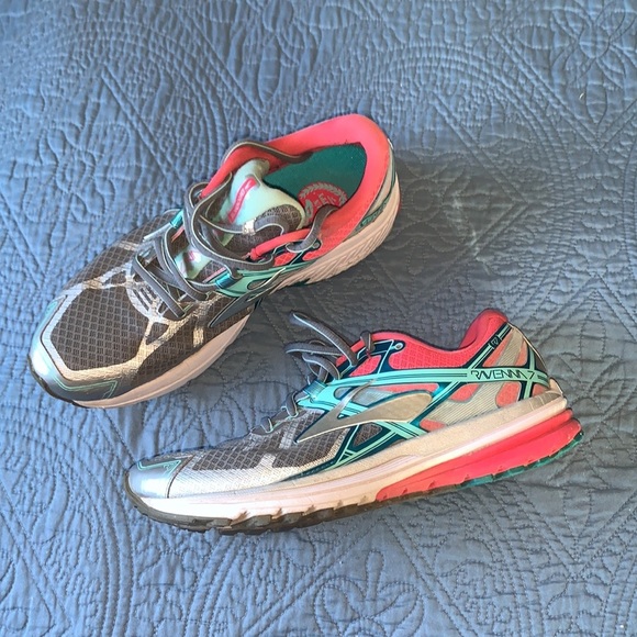 Brooks Ravenna 7 Women's Running Shoes Size 9 Gray Aqua Green - Picture 13 of 13